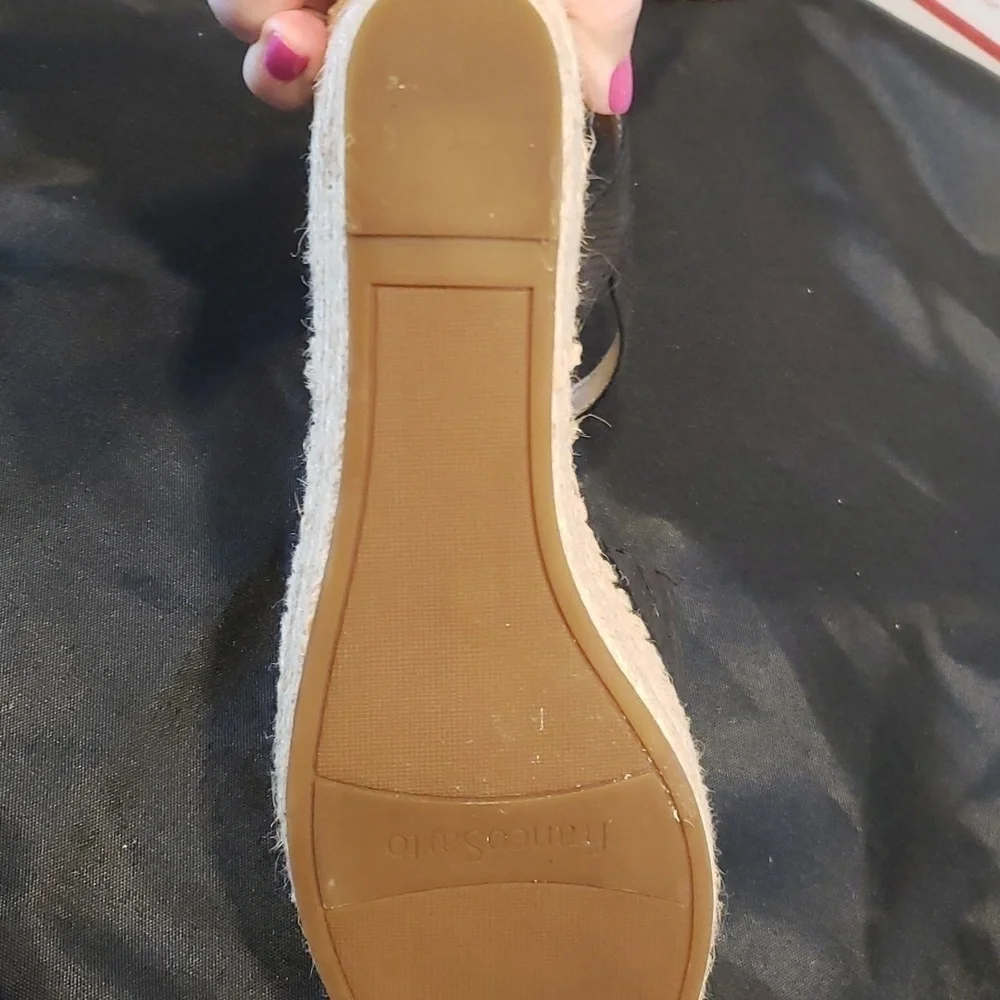 Franco Sarto Takara Espadrille wedge sandal in black